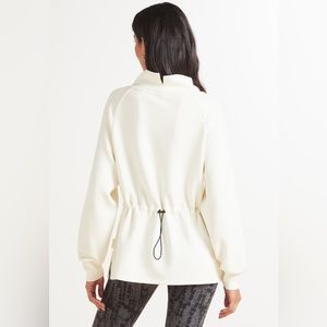 Varley white cream Arcola Womens Sweatshirt tunic pullover M